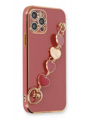 Newface iPhone 12 Pro Max Kılıf Esila Silikon - Kırmızı