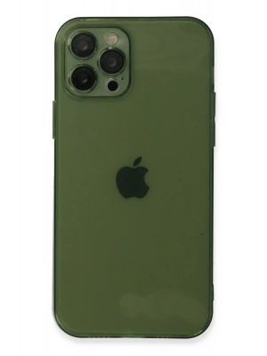 Newface iPhone 12 Pro Max Kılıf Fly Lens Silikon - Yeşil