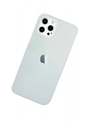 Newface iPhone 12 Pro Max Kılıf Karbon PP Silikon - Şeffaf