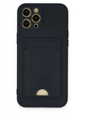 Newface iPhone 12 Pro Max Kılıf Kelvin Kartvizitli Silikon - Lacivert