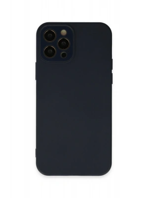 Newface iPhone 12 Pro Max Kılıf Lansman Glass Kapak - Lacivert
