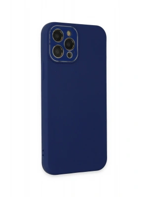 Newface iPhone 12 Pro Max Kılıf Lansman Glass Kapak - Sky Blue