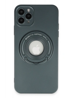 Newface iPhone 12 Pro Max Kılıf Lukka Magneticsafe Kapak - Koyu Yeşil