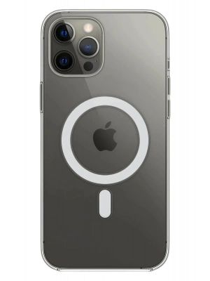 Newface iPhone 12 Pro Max Kılıf Magneticsafe Şeffaf Silikon - Şeffaf