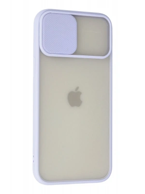 Newface iPhone 12 Pro Max Kılıf Palm Buzlu Kamera Sürgülü Silikon - Lila