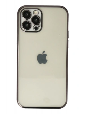Newface iPhone 12 Pro Max Kılıf Razer Lensli Silikon - Siyah