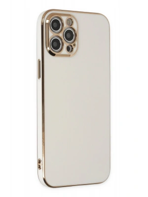 Newface iPhone 12 Pro Max Kılıf Volet Silikon - Beyaz