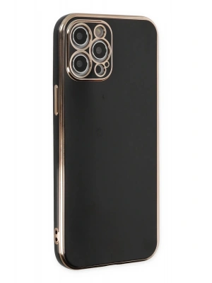 Newface iPhone 12 Pro Max Kılıf Volet Silikon - Siyah