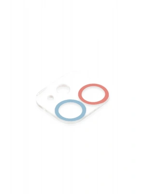 Newface iPhone 12 Renkli Kamera Lens Koruma Cam - Pembe-Mavi