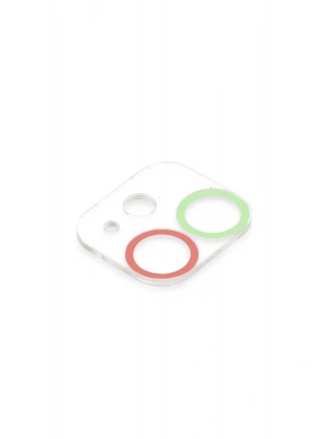 Newface iPhone 12 Renkli Kamera Lens Koruma Cam - Yeşil-Pembe