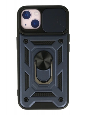 Newface iPhone 13 Kılıf Pars Lens Yüzüklü Silikon - Lacivert