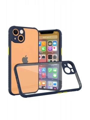 Newface iPhone 13 Mini Kılıf Miami Şeffaf Silikon - Lacivert