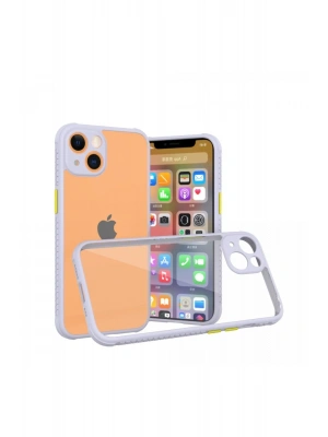 Newface iPhone 13 Mini Kılıf Miami Şeffaf Silikon - Lila