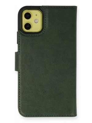 Newface iPhone 13 Mini Kılıf Trend S Plus Kapaklı Kılıf - Yeşil