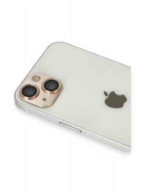 Newface iPhone 13 Pers Alüminyum Kamera Lens - Gold