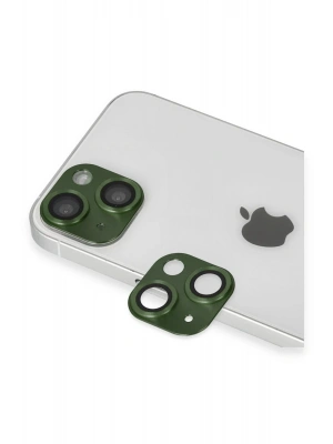 Newface iPhone 13 Pers Alüminyum Kamera Lens - Yeşil