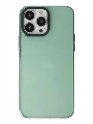 Newface iPhone 13 Pro Kılıf Anka PC Sert Metal Kapak - Yeşil