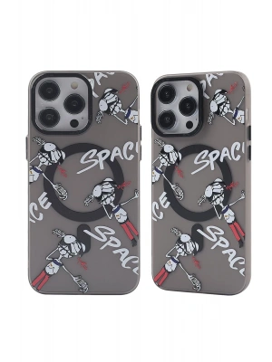 Newface iPhone 13 Pro Kılıf Apollo Magneticsafe Desenli Kapak - Apollo Siyah - 3