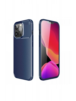 Newface iPhone 13 Pro Kılıf Auto Focus Karbon Kapak - Lacivert