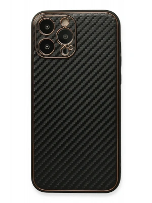 Newface iPhone 13 Pro Kılıf Coco Karbon Silikon - Siyah