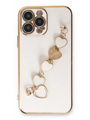 Newface iPhone 13 Pro Kılıf Esila Silikon - Beyaz