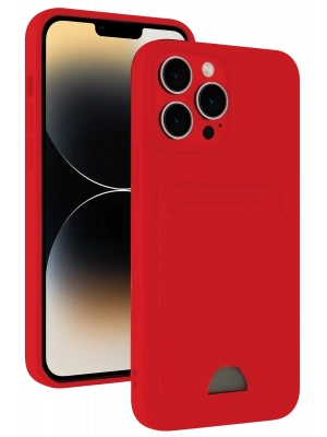 Newface iPhone 13 Pro Kılıf Kelvin Kartvizitli Silikon - Kırmızı