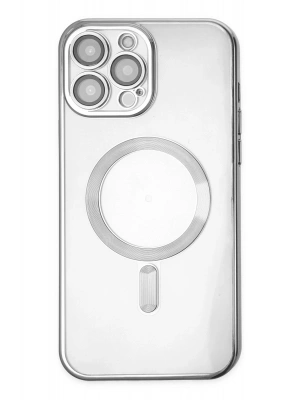 Newface iPhone 13 Pro Kılıf Kross Magneticsafe Kapak - Gümüş