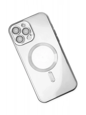 Newface iPhone 13 Pro Kılıf Kross Magneticsafe Kapak - Gümüş