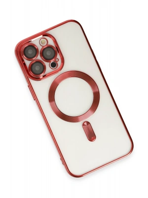 Newface iPhone 13 Pro Kılıf Kross Magneticsafe Kapak - Kırmızı