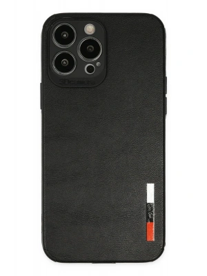 Newface iPhone 13 Pro Kılıf Loop Deri Silikon - Siyah