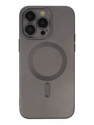 Newface iPhone 13 Pro Kılıf Moshi Lens Magneticsafe Silikon - Füme