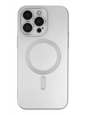 Newface iPhone 13 Pro Kılıf Moshi Lens Magneticsafe Silikon - Gümüş