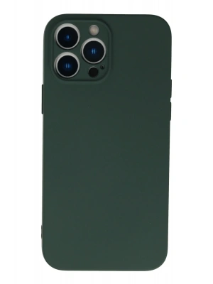 Newface iPhone 13 Pro Kılıf Nano içi Kadife Silikon - Koyu Yeşil