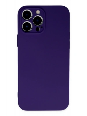 Newface iPhone 13 Pro Kılıf Nano içi Kadife Silikon - Mor