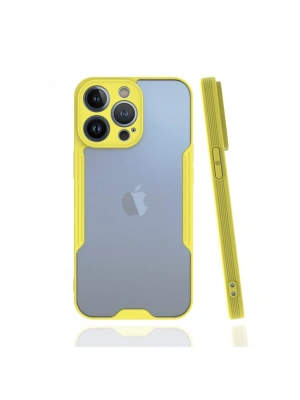 Newface iPhone 13 Pro Kılıf Platin Silikon - Sarı