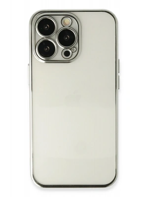 Newface iPhone 13 Pro Kılıf Razer Lensli Silikon - Gümüş