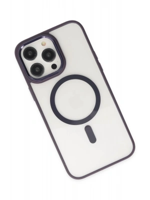 Newface iPhone 13 Pro Kılıf Room Magneticsafe Silikon - Derin Mor