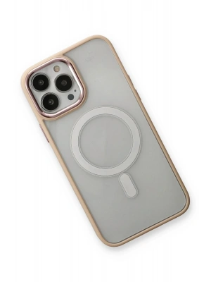 Newface iPhone 13 Pro Kılıf Room Magneticsafe Silikon - Pudra
