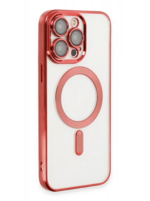 Newface iPhone 13 Pro Max Kılıf Kross Magneticsafe Kapak - Kırmızı