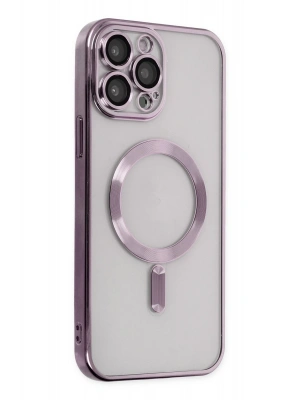 Newface iPhone 13 Pro Max Kılıf Kross Magneticsafe Kapak - Mor