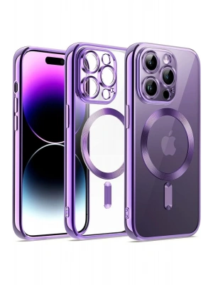 Newface iPhone 13 Pro Max Kılıf Kross Magneticsafe Kapak - Mor