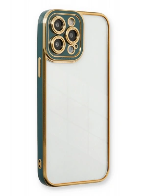 Newface iPhone 13 Pro Max Kılıf Liva Lens Silikon - Yeşil