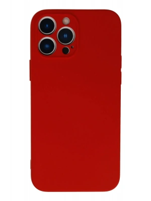 Newface iPhone 13 Pro Max Kılıf Nano içi Kadife Silikon - Kırmızı