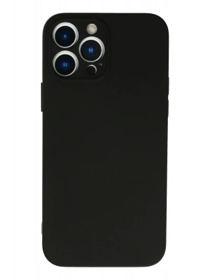 Newface iPhone 13 Pro Max Kılıf Nano içi Kadife Silikon - Siyah