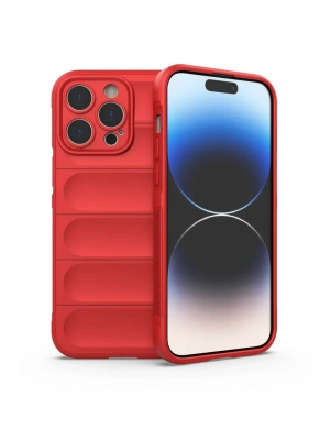 Newface iPhone 13 Pro Max Kılıf Optimum Silikon - Kırmızı