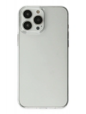 Newface iPhone 13 Pro Max Kılıf Pc Sert Şeffaf Kapak - Şeffaf