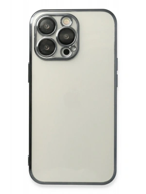 Newface iPhone 13 Pro Max Kılıf Razer Lensli Silikon - Siyah