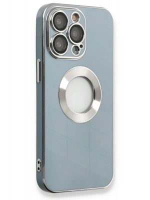 Newface iPhone 13 Pro Max Kılıf Store Silikon - Sierra Blue