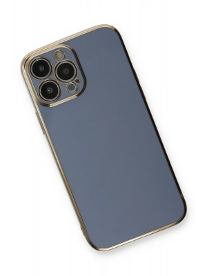 Newface iPhone 13 Pro Max Kılıf Volet Silikon - Mavi