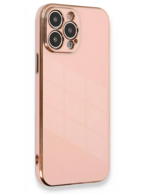 Newface iPhone 13 Pro Max Kılıf Volet Silikon - Pembe